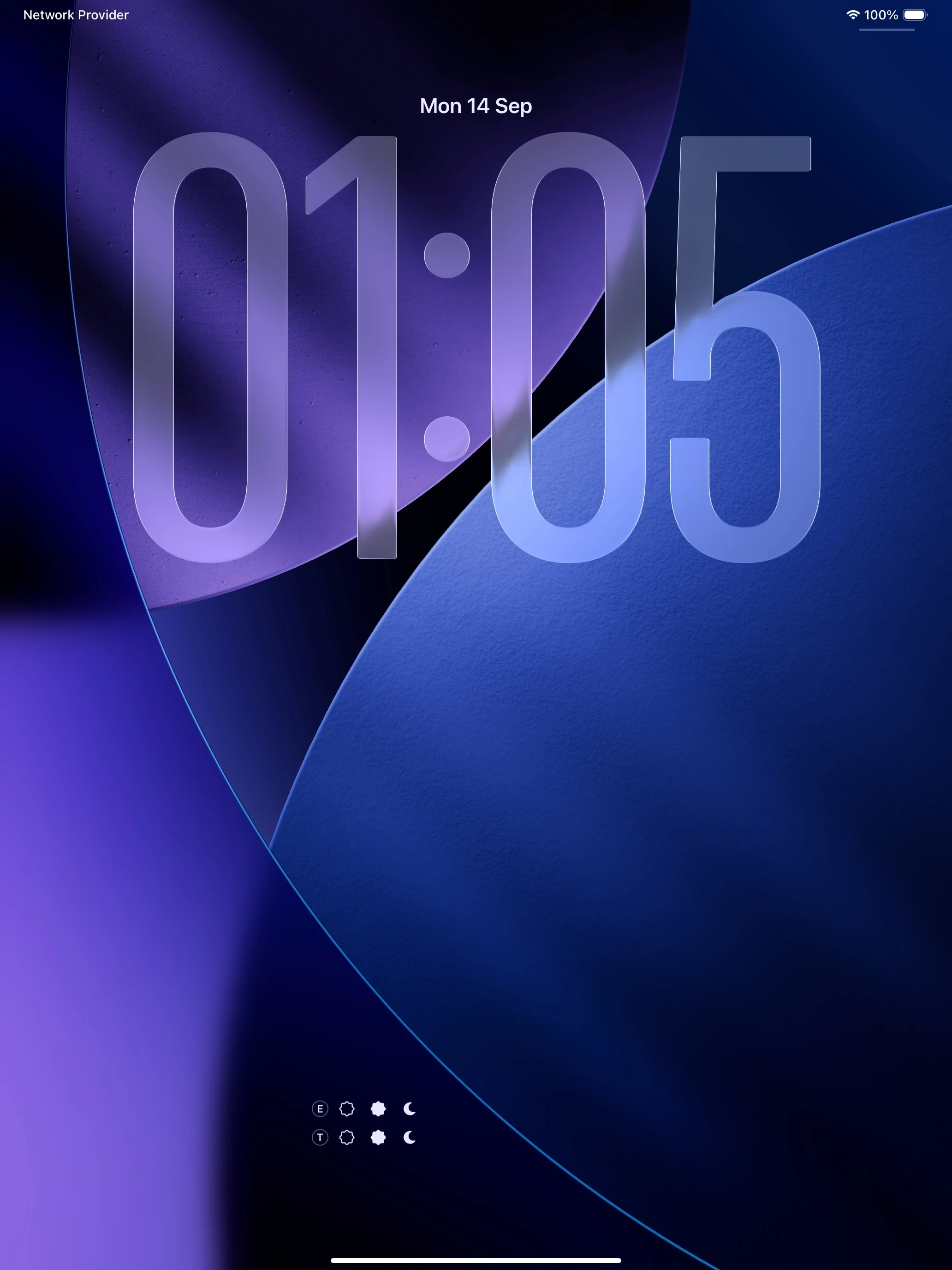 BloomBook logging widgets on the iPad Lock Screen.